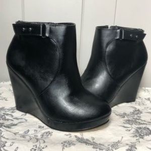Torrid Black Wedge Booties